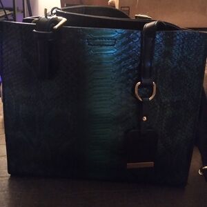Elegant Black and Green Tote Bag